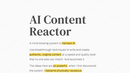 AI Content Reactor